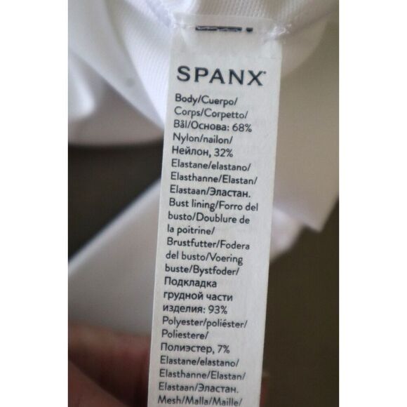 SPANX 50219R Women's Sz 2XL White Longline Medium Impact Sports Bra - Picture 4 of 5